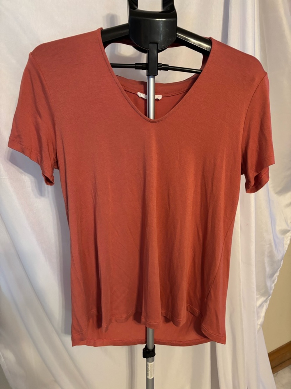 Lush Rust Short Sleeve V-Neck Tee
